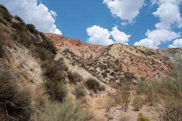 landscape of the Alpujarra de Granada, location near Ugijar (Spain)