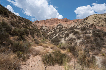 Fototapeta na wymiar landscape of the Alpujarra de Granada, location near Ugijar (Spain)