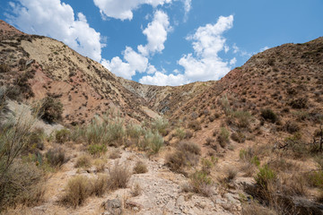landscape of the Alpujarra de Granada, location near Ugijar (Spain)