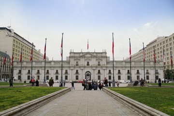 presidential palace La Moneda in Santiago de Chile