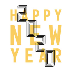 Happy New Year 2020 Celebration greeting card illustration for New Year eve - Vector Eps