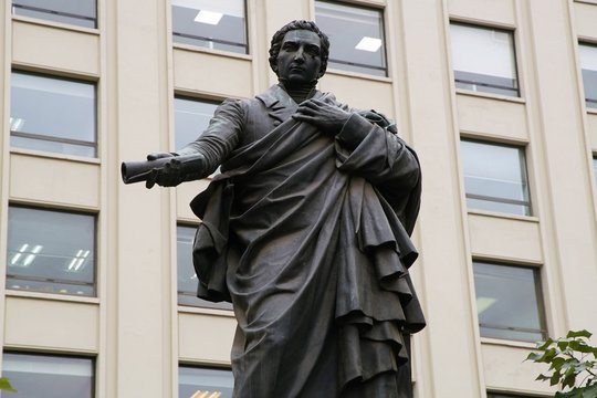 statue of Diego Portales in Santiago de Chile