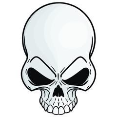 dangerous looking skull vector with big brow for writing or logo layout.