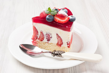 Strawberry cake mousse