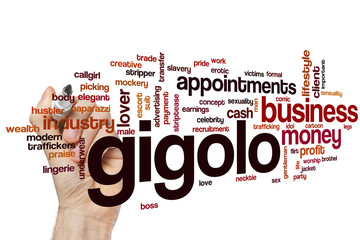 Gigolo word cloud - obrazy, fototapety, plakaty