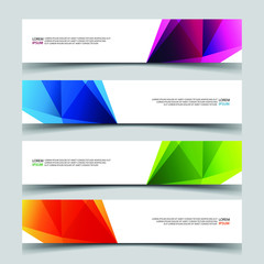 Naklejka premium Vector Abstract banner web template