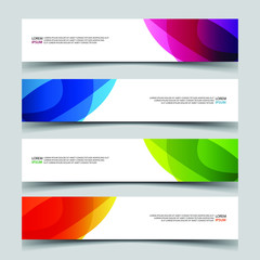 Naklejka premium Vector Abstract banner web template