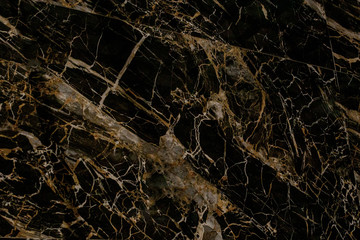 Gold and white Patterned natural of dark gray marble texture background for product design. Black marble natural pattern for background