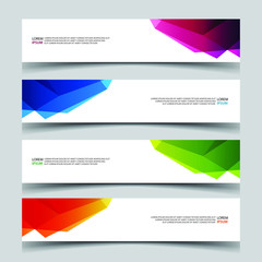 Naklejka premium Vector Abstract banner web template