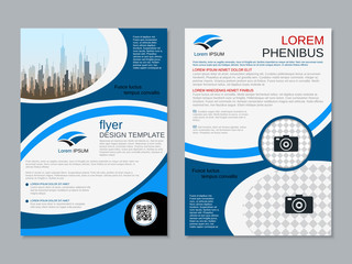 Modern professional two-sided flyer vector design template