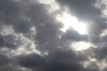 Cloudy and grey sky