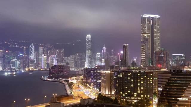 Time Lapse of the amazing skyline of Hong Kong at night