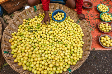 Fresh lemons sold in KR market share located in Bangalore which is one of the oldest and most significant market in India