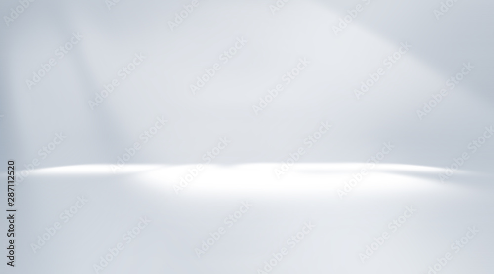 Wall mural soft gray empty perspective floor room studio gradient with backdrop spotlight used for background a