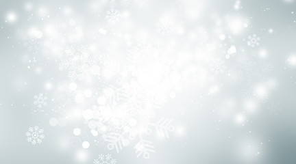 white blur abstract background. bokeh christmas blurred beautiful shiny Christmas lights. Snow background.