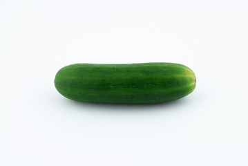 fresh green cucumber isolated on white background