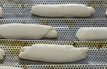 Raw french bread, typical of Brazil, in fermentation