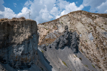 landscape of the Alpujarra de Granada, location near Ugijar (Spain)