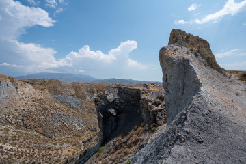 landscape of the Alpujarra de Granada, location near Ugijar (Spain)