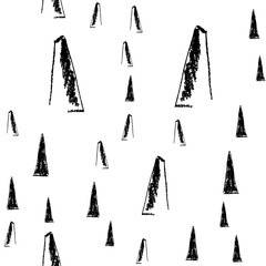Seamless vector pattern of triangle made of coal
