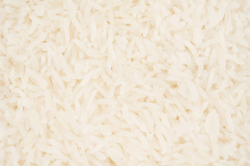 Steam cooked white rice texture background top view