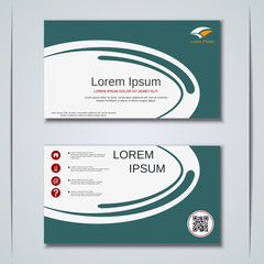 Modern business visiting card vector design template