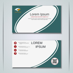 Modern business visiting card vector design template