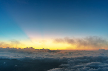 Obraz premium Dawn at mountains landscape in Hakuba Happo-one Japan