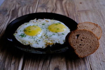Fried Eggs on a plate