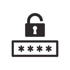 password,protection icon vector design template