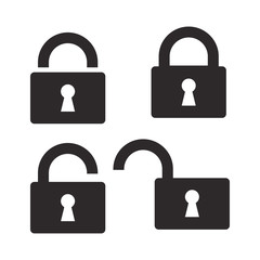 password, padlock icon vector template