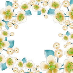 Cherry blossom flower frame