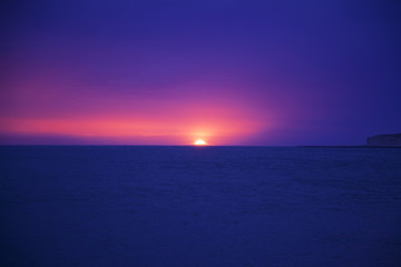 sunset over the sea