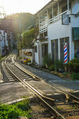 Fototapeta na wymiar 神奈川県鎌倉市の旧市街の街並み