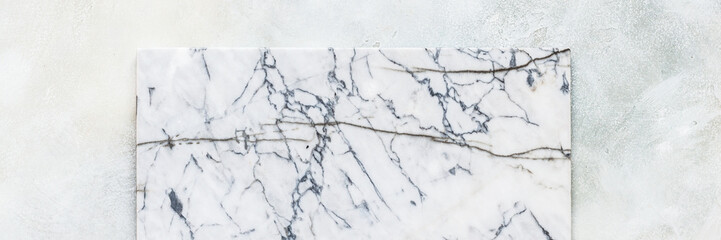 Obraz premium Marble Board on Light Grey Background
