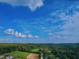 landscape with clouds and blue sky