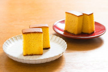  japanese sweets, castella cake,  (Japanese sponge cake)