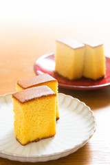  japanese sweets, castella cake,  (Japanese sponge cake)