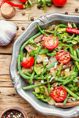 Salad with asparagus beans