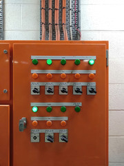 orange fan control unit with lights