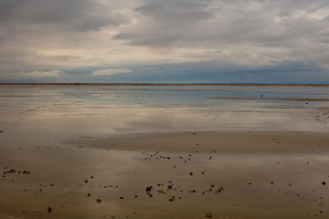 Great Salt Lake under clouds