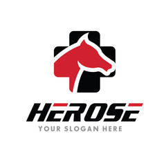 Horse Care, Horse Health Logo Design Inspiration Vector