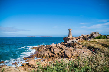 Fototapeta premium Ploumanac'h, Côtes d'Armor, Bretagne, France.
