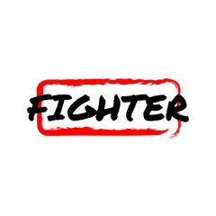 Fighter -  Vector illustration design for banner, t shirt graphics, fashion prints, slogan tees, stickers, cards, posters and other creative uses