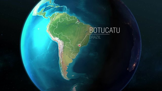 Brazil - Botucatu - Zooming from space to earth