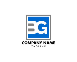 Initial Letter BG Logo Template Design