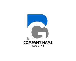 Initial Letter BG Logo Template Design