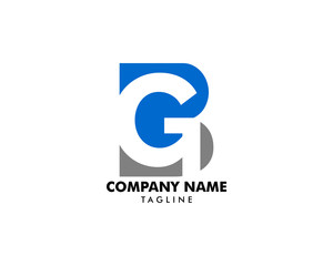 Initial Letter BG Logo Template Design