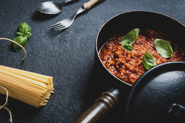 Italian pasta spaghetti bolognese