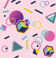 Colorful vintage geometric patterns